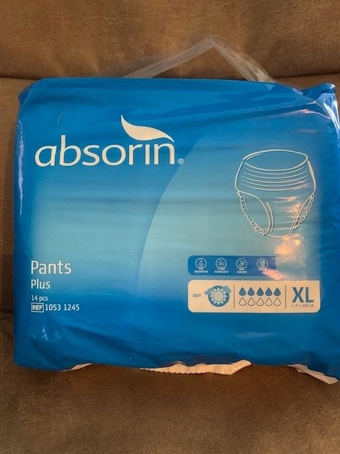 Absorin pants plus maat XL (per pak 14 stuks), Diversen, Ophalen of Verzenden, Nieuw
