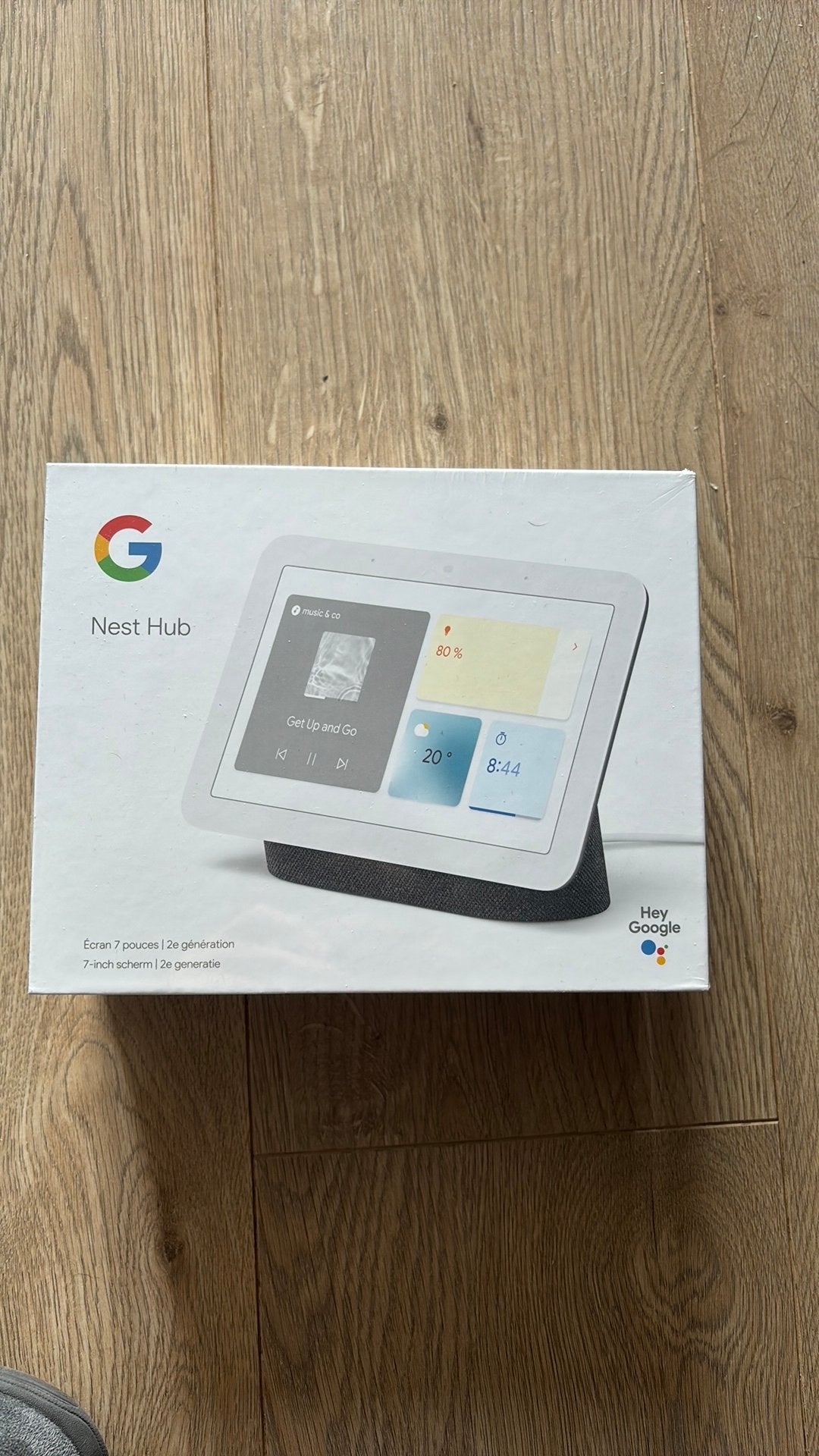 Google Nest Hub (nieuw)- hub met scherm - donkerGrijs, Audio, Tv en Foto, Mediaspelers, Ophalen of Verzenden, Nieuw