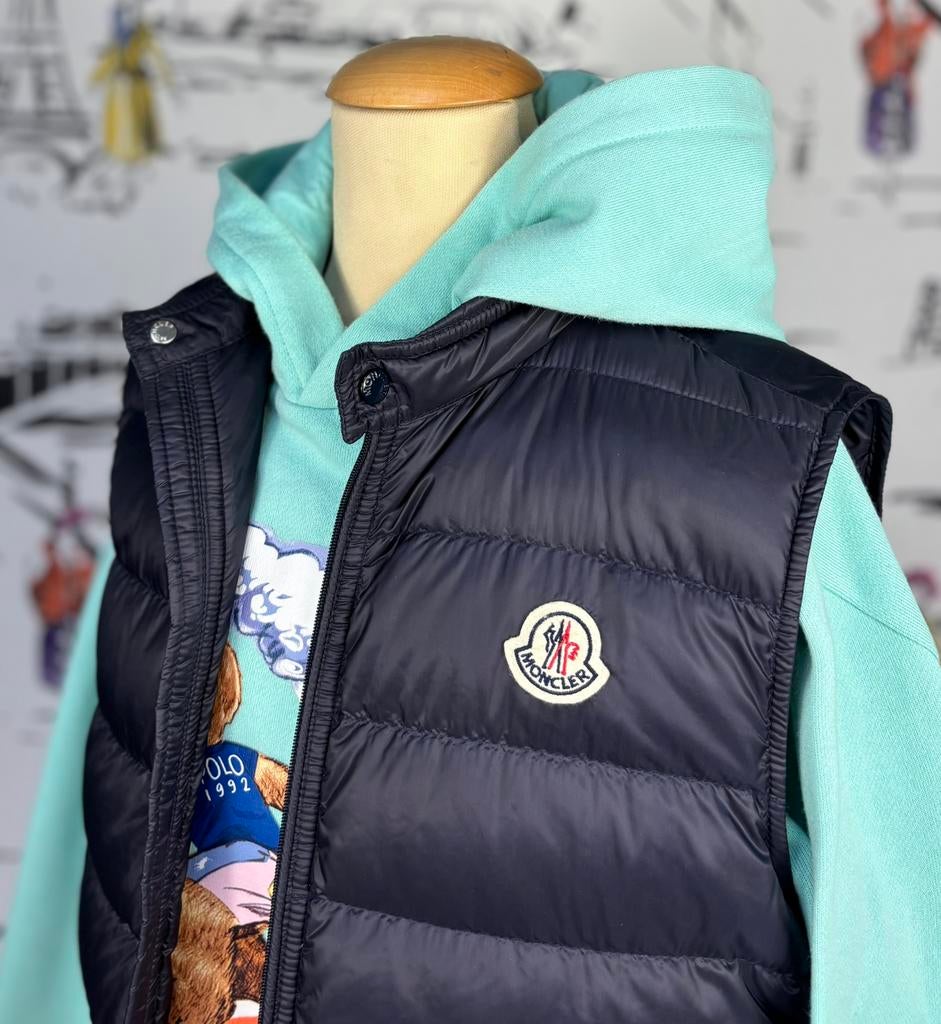 Moncler navy Gui dons bodywarmer jas maat 14, Kinderen en Baby's, Moncler EU, Verzenden, Jongen of Meisje, Zo goed als nieuw