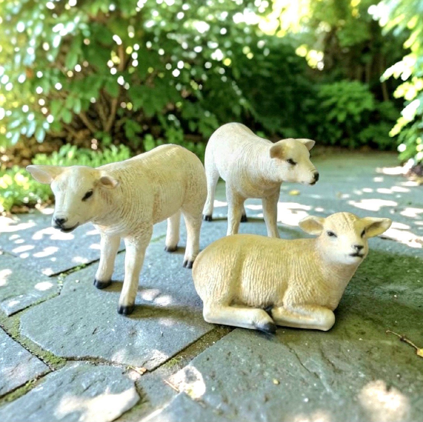 Schapen beeld schaap, koe beeld, kalf beeld, geit, lammetje, Tuin en Terras, Ophalen, Nieuw, Kunststof, Dierenbeeld