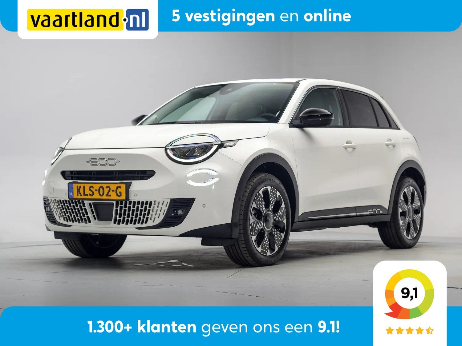 Fiat 600 1.2 Hybrid la Prima [ Navi Apple / Android Massage, Automaat, 101 pk, Gebruikt, Wit