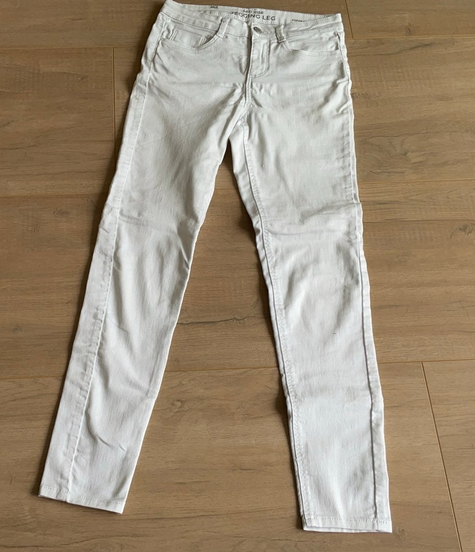 Witte Clockhouse Jogging Leg Broek Maat 36, Wit, Ophalen of Verzenden, Maat 36 (S), Lang