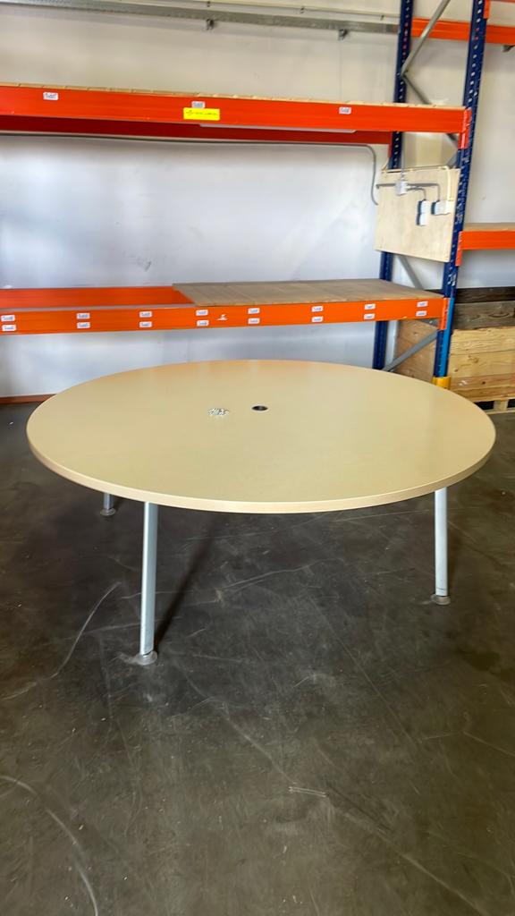 Vergadertafel 2 meter doorsnee, Huis en Inrichting, Tafels | Eettafels, Ophalen, Gebruikt, Rond, 200 cm of meer