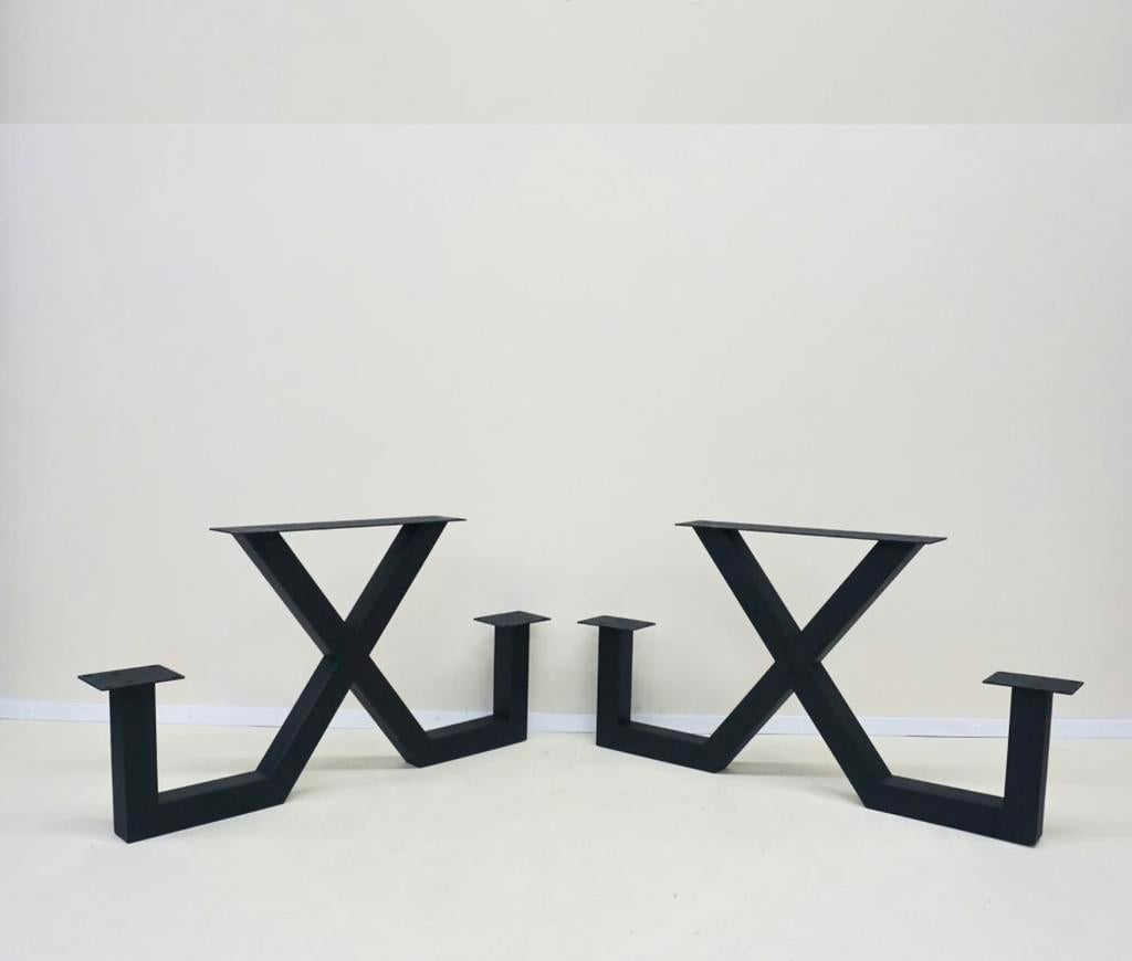 Metalen picknickset onderstel Tafel + Bankje zwart gecoat, Ophalen of Verzenden, Nieuw