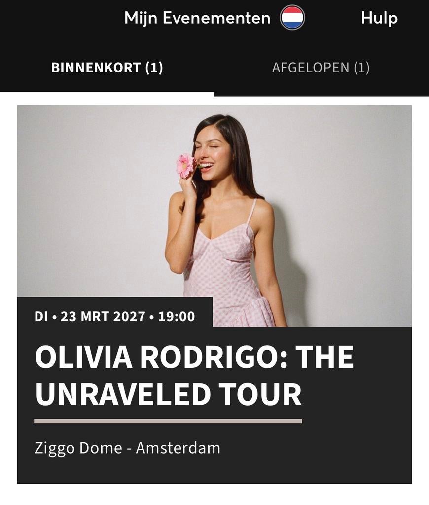 Olivia Rodrigo 23 maart 2027 staanplaatsen., Twee personen, Maart