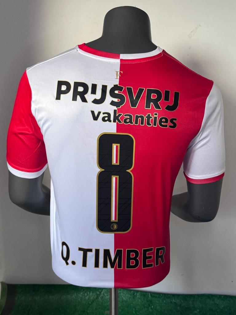 Feyenoord Thuisshirt Q. Timber Maat S, Maat 48/50 (M), Ophalen of Verzenden, Zo goed als nieuw, Voetbal