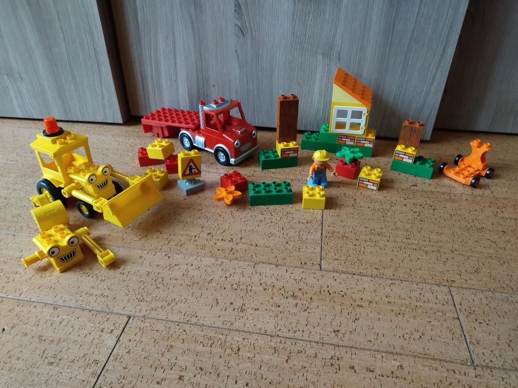 Duplo: Bob de Bouwer set en blokjes met voertuigen, Ophalen of Verzenden, Gebruikt, Duplo