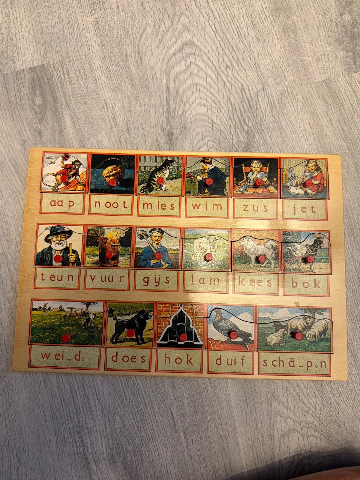 Aap Noot Mies puzzel - Vintage houten legpuzzel, Ophalen of Verzenden, Gebruikt, Puzzelen