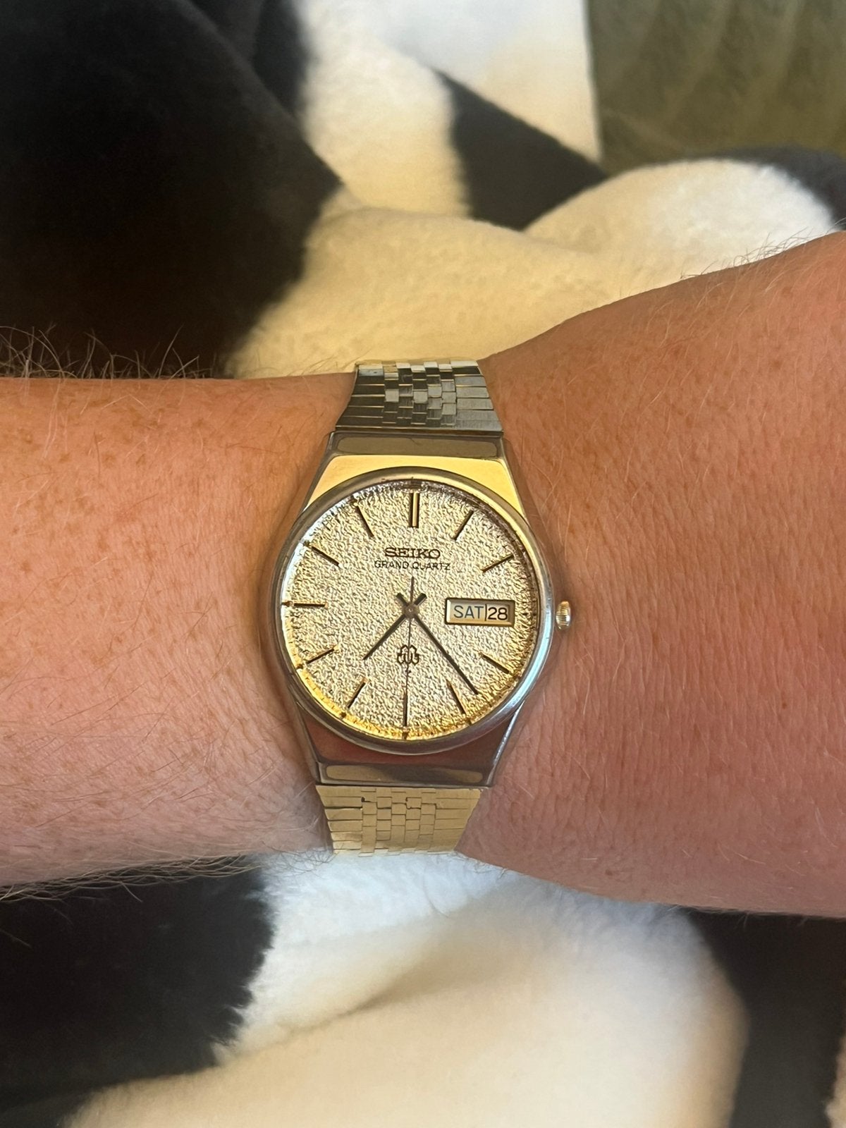 Vintage ‘70 Seiko Grand Twin Quartz, Ophalen of Verzenden, Zo goed als nieuw, Staal, Seiko