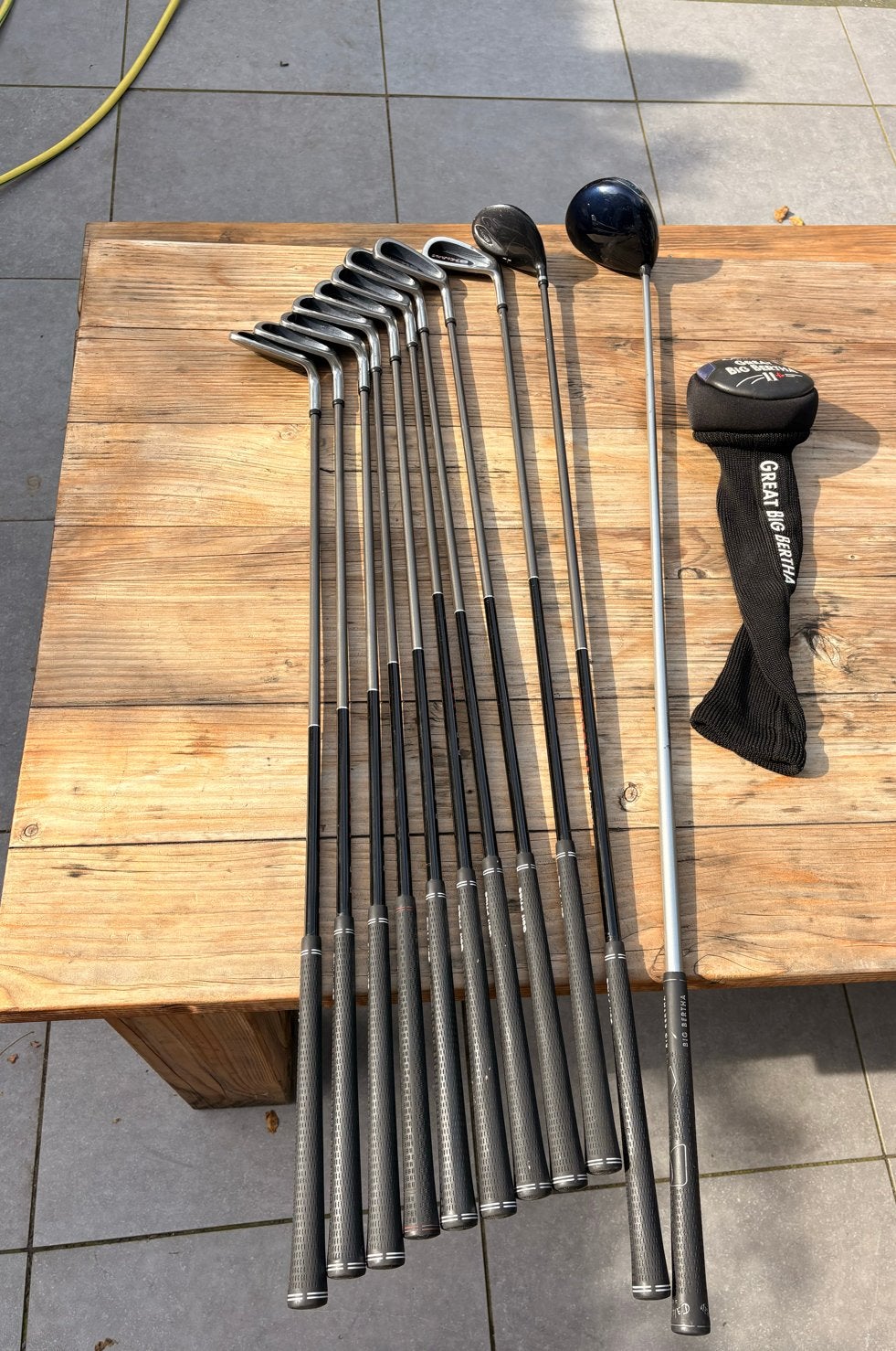 Complete graphite golfset: Callaway driver Ben Sayers ijzers