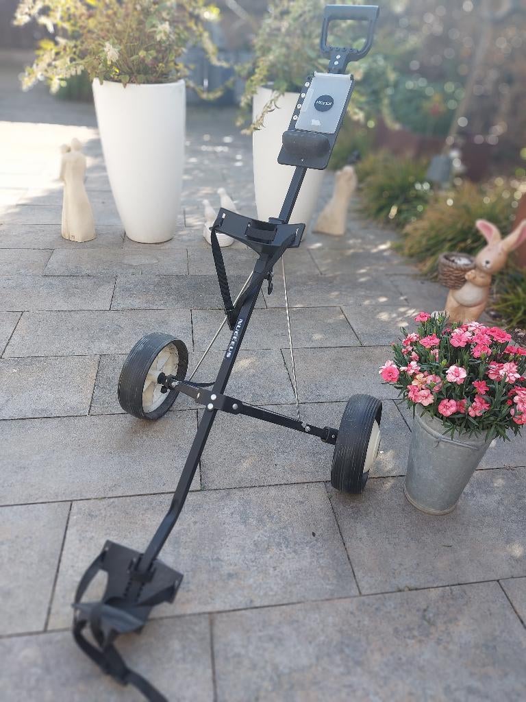 Mooie golftrolley / golfkar i.z.g.st, Ophalen, Zo goed als nieuw, Golfkar