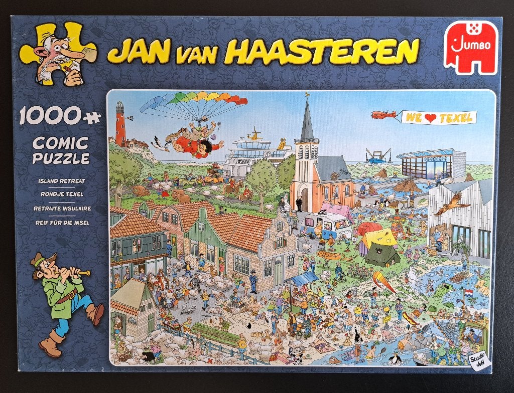 JAN VAN HAASTEREN - RONDJE TEXEL - 1000 stukjes, Ophalen of Verzenden, 500 t/m 1500 stukjes, Gebruikt, Legpuzzel