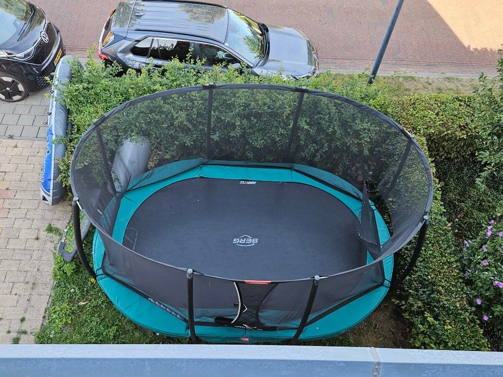 BERG Grand Champion Trampoline met Veiligheidsnet, Ophalen of Verzenden, Gebruikt