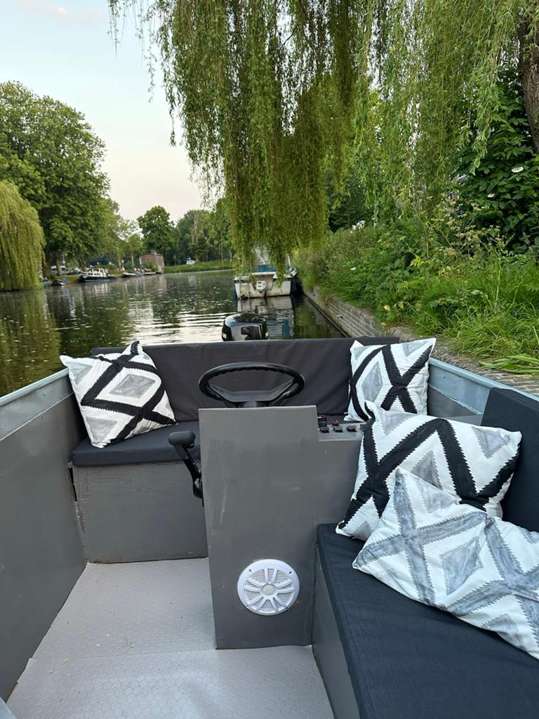 Stalen Sloep met 10 pk Parsun Motor - Ideaal voor Grachten, Gebruikt, Staal, Grachtenboot, Ophalen
