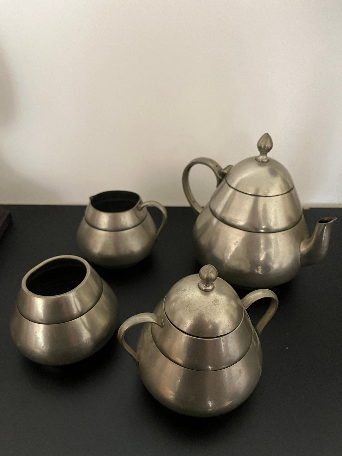 Tinnen theeservies, Antiek en Kunst, Ophalen of Verzenden