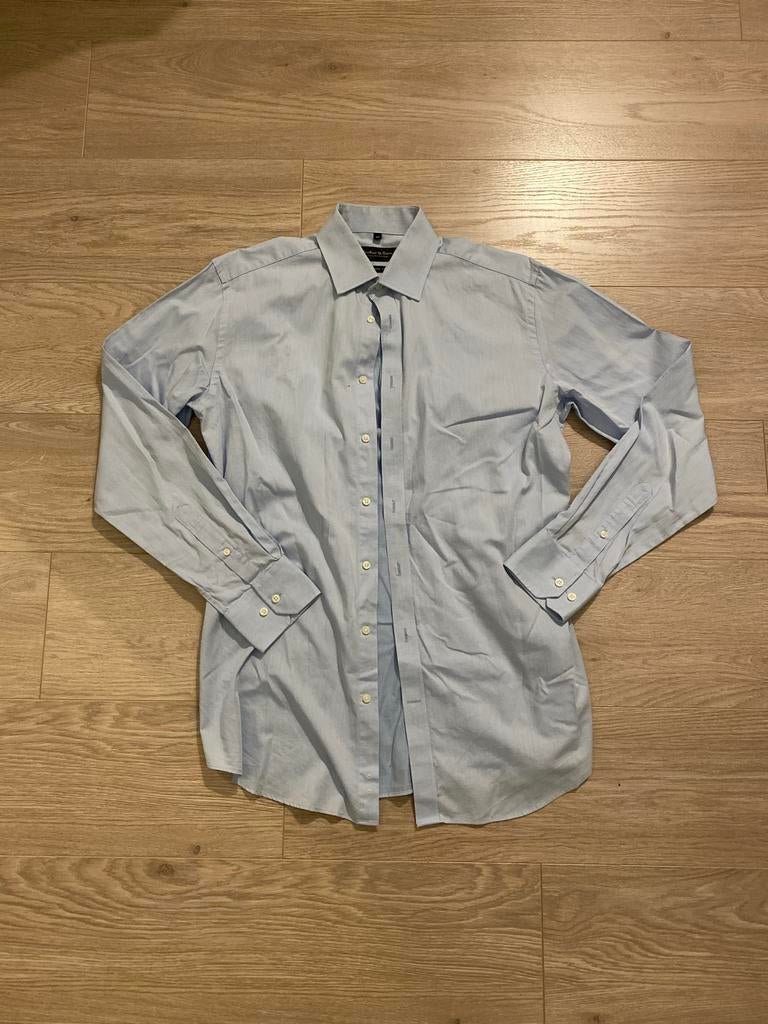 Tailor & Son overhemd, lichtblauw, maat 39 (M), Kleding | Heren, Overhemden, Ophalen of Verzenden, Zo goed als nieuw, Blauw, Halswijdte 39/40 (M)