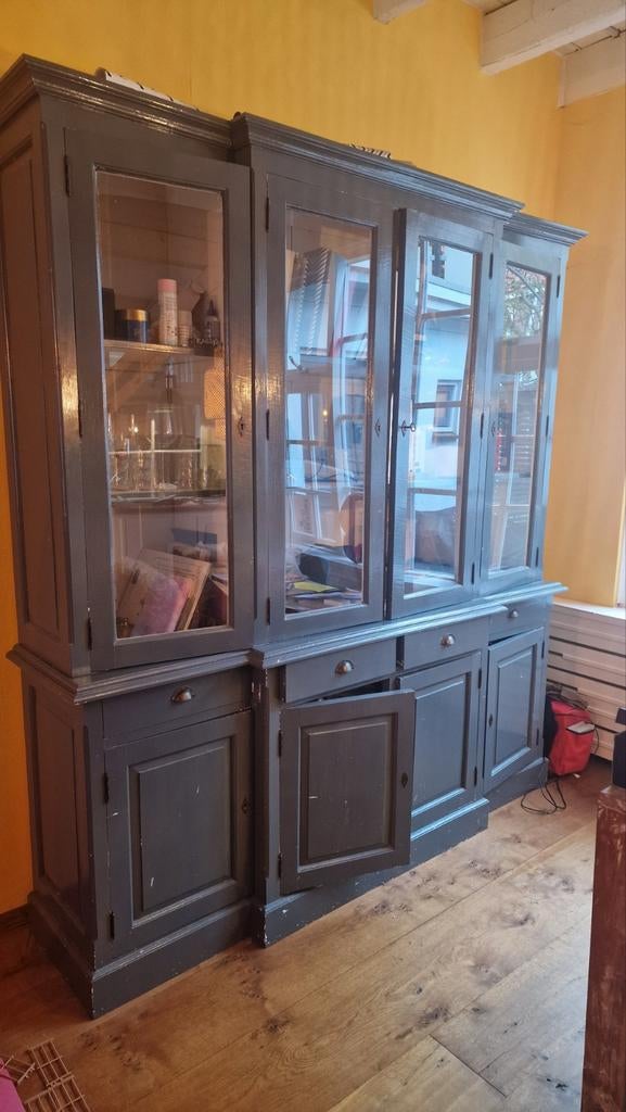 Buffetkast te koop antraciet, Ophalen, Gebruikt, Met deur(en), 150 tot 200 cm
