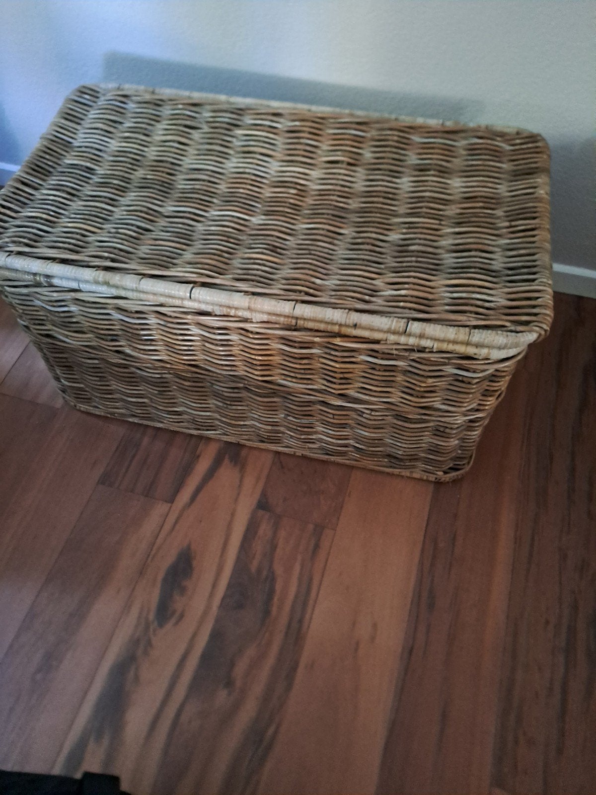 Grote rieten opbergkist met deksel - 100x56x52 cm, Ophalen, Gebruikt, 100 tot 150 cm, 50 tot 75 cm