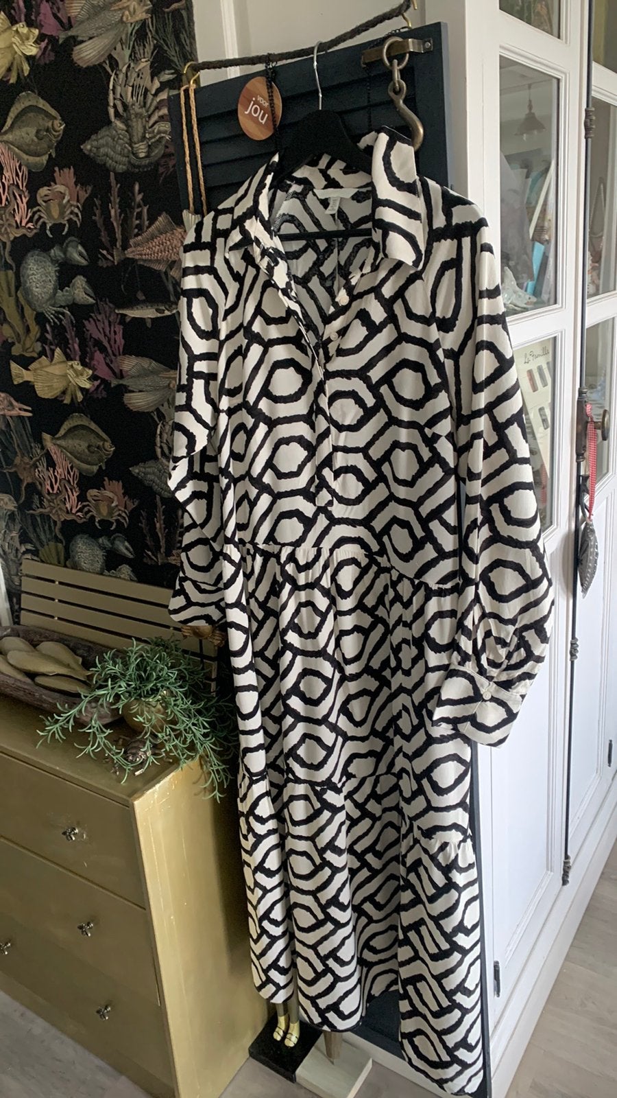 Midi dames jurk maat S, Ophalen, Zwart, Maat 46/48 (XL) of groter, Zo goed als nieuw