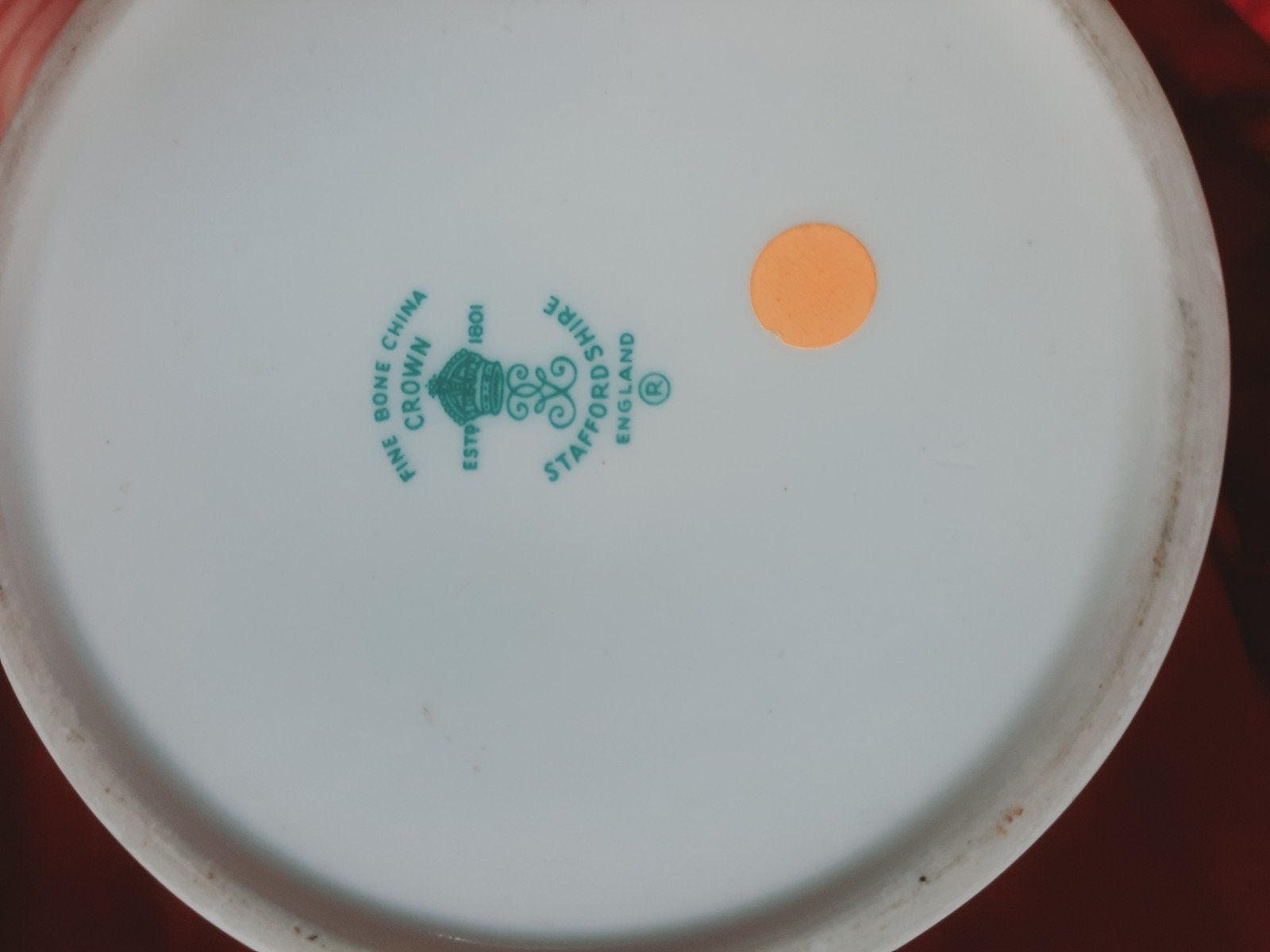 Brocante / Vintage porseleinen doosje met vogel - Crown Staf, Ophalen of Verzenden