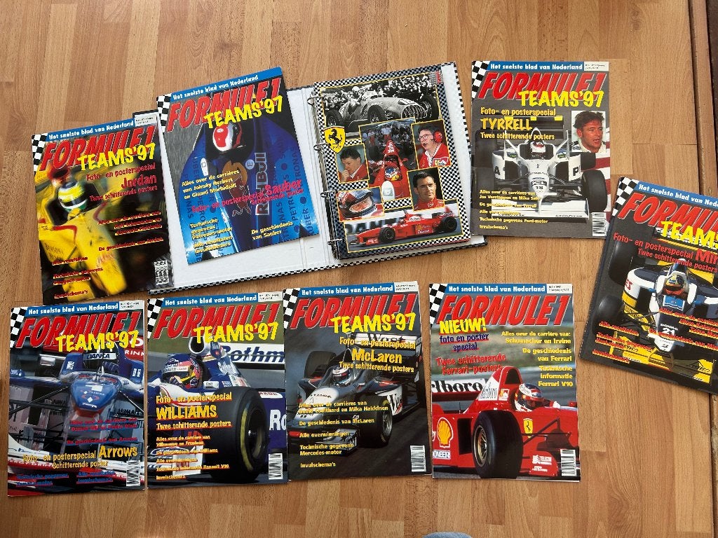 Top collectie Formule 1 map 1997 met alle posters, Ophalen of Verzenden, Gebruikt, Formule 1