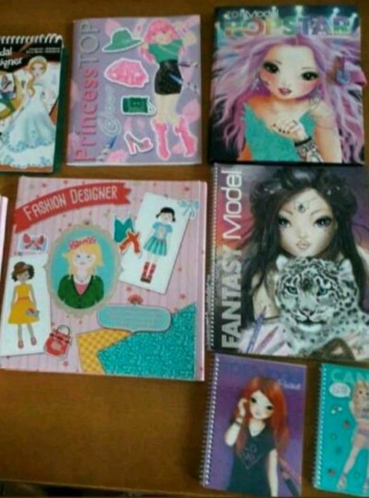 Top Model Veel boeken schriften sjablonen stikkers ed, Ophalen of Verzenden, Boek of Gids