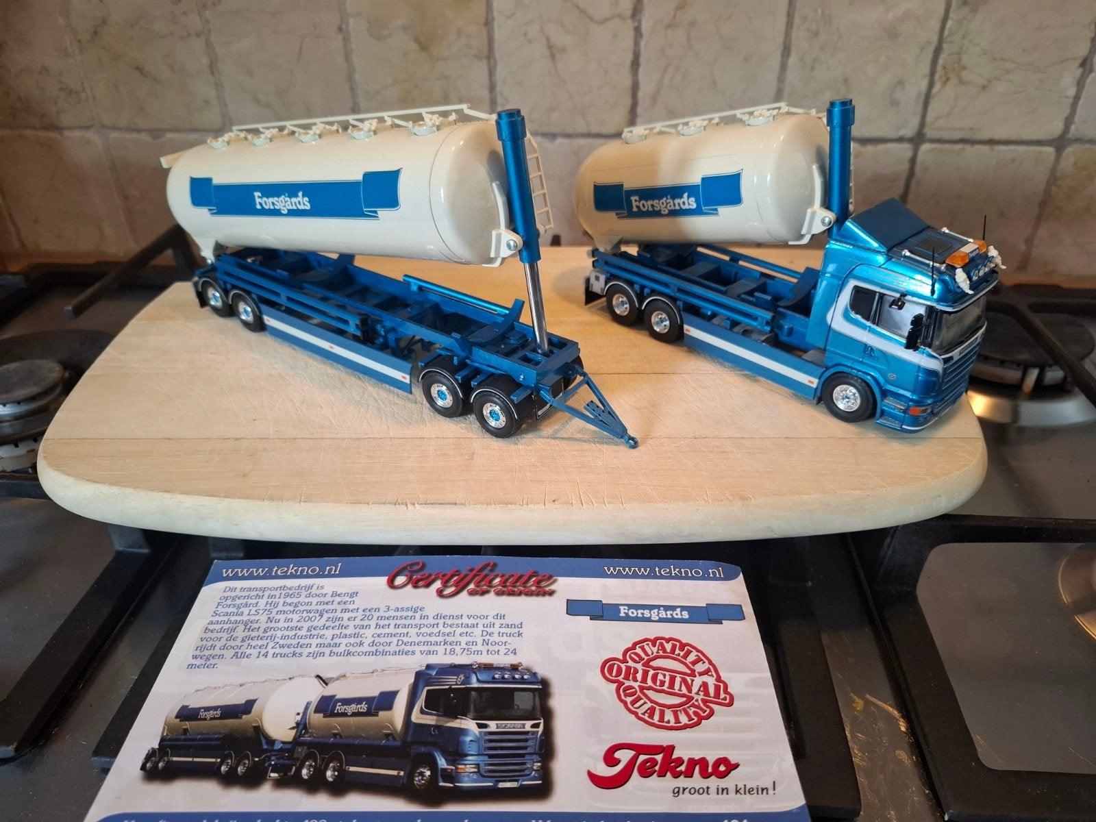 Tekno Scania Zweedse combinatie Forsgårds, Ophalen of Verzenden, Zo goed als nieuw, Bus of Vrachtwagen, Tekno