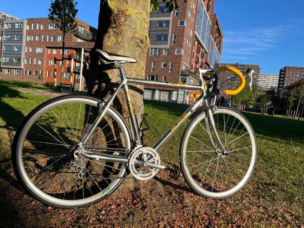 Jan Janssen racefiets 58cm, 28 inch, Gebruikt, Velgrem, Aluminium