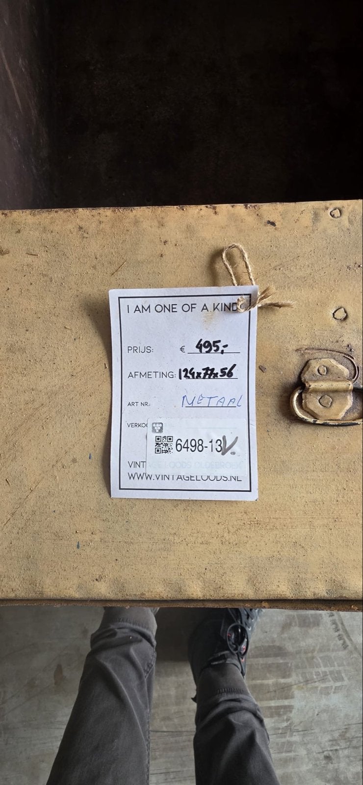 Vintage Metalen Kist - Industriële Opberger, Ophalen