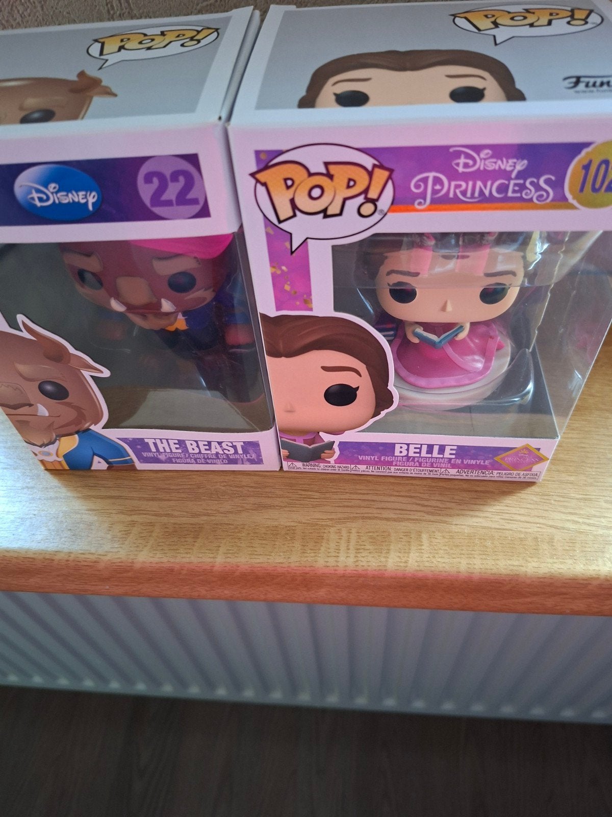 2 disney funkopoppen belle en het beest, Ophalen, Assepoester of Belle, Zo goed als nieuw, Beeldje of Figuurtje