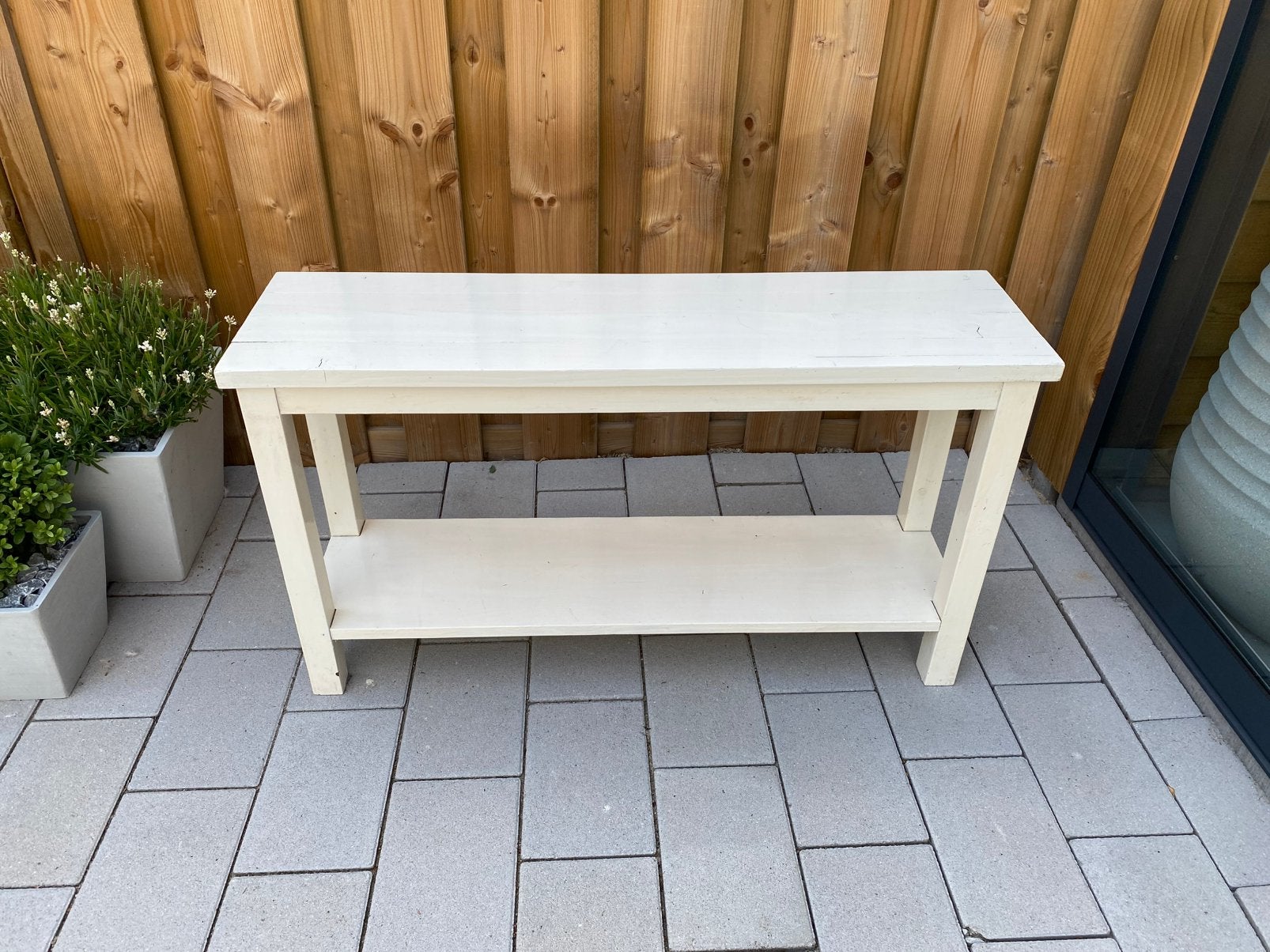 Witte Sidetable, Huis en Inrichting, Ophalen, Overige materialen, 50 tot 100 cm, Zo goed als nieuw