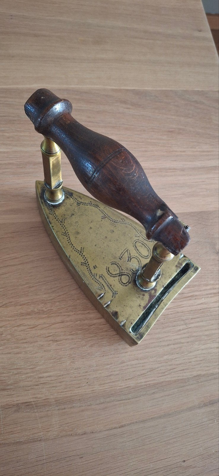 Antiek messing strijkijzer van 1830, Ophalen of Verzenden