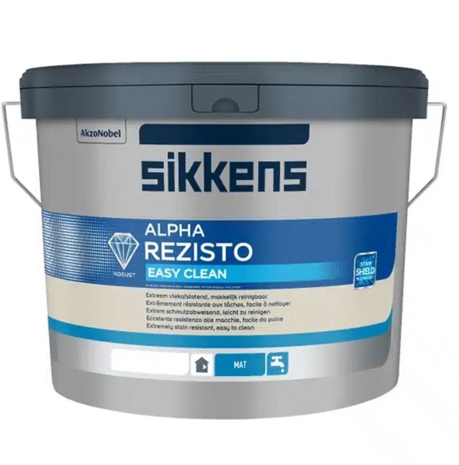Sikkens Alpha Rezisto Easy Clean 10L  - Wit of Kleur, -, Wit, -, Nieuw