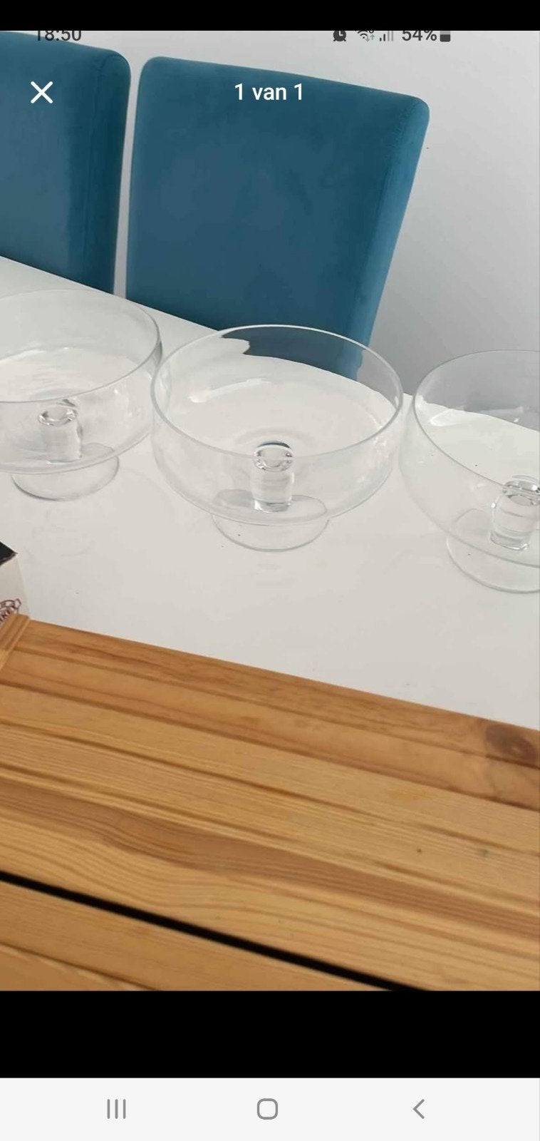 Grote glazen schalen, Huis en Inrichting, Woonaccessoires | Schalen en Manden, Ophalen of Verzenden, Rond, Glas