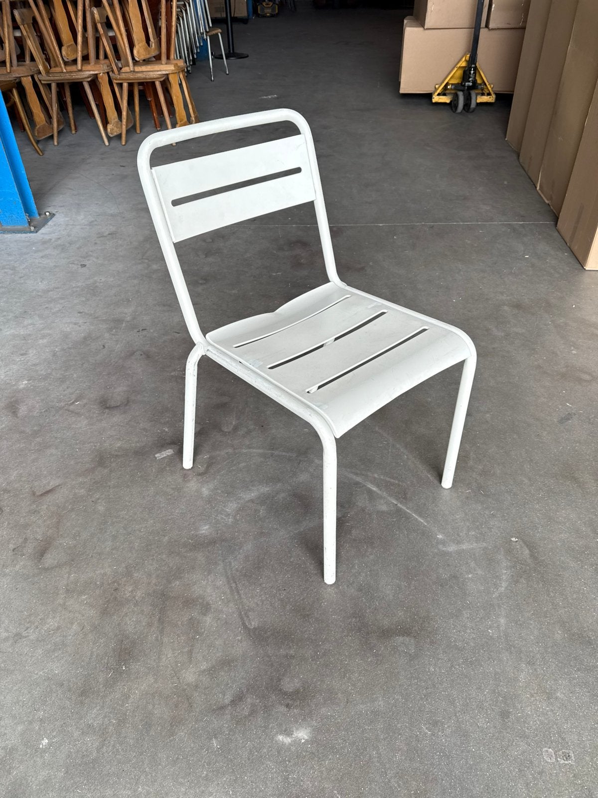 4 EMU Star outdoor stoelen stapelbaar, Ophalen of Verzenden, Gebruikt, Vijf, Zes of meer stoelen