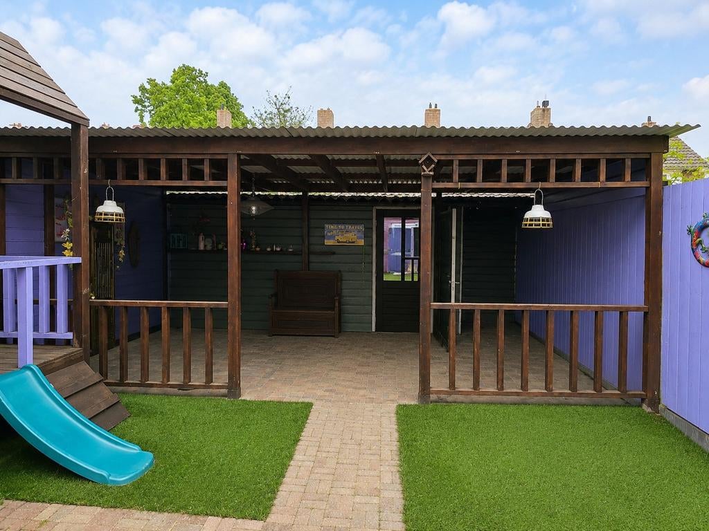 Houten afdak., Tuin en Terras, Ophalen, Gebruikt, Schuur, Zonder ramen