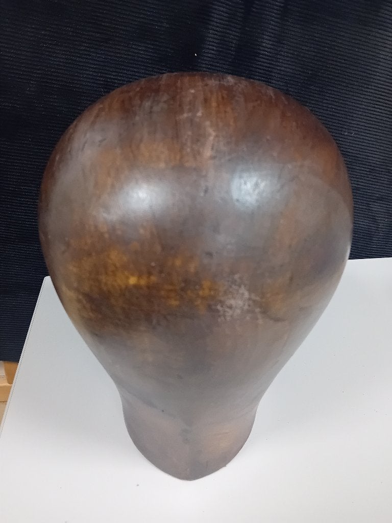 Antieke houten hoeden / pruiken standaard, Antiek en Kunst, Curiosa en Brocante, Ophalen