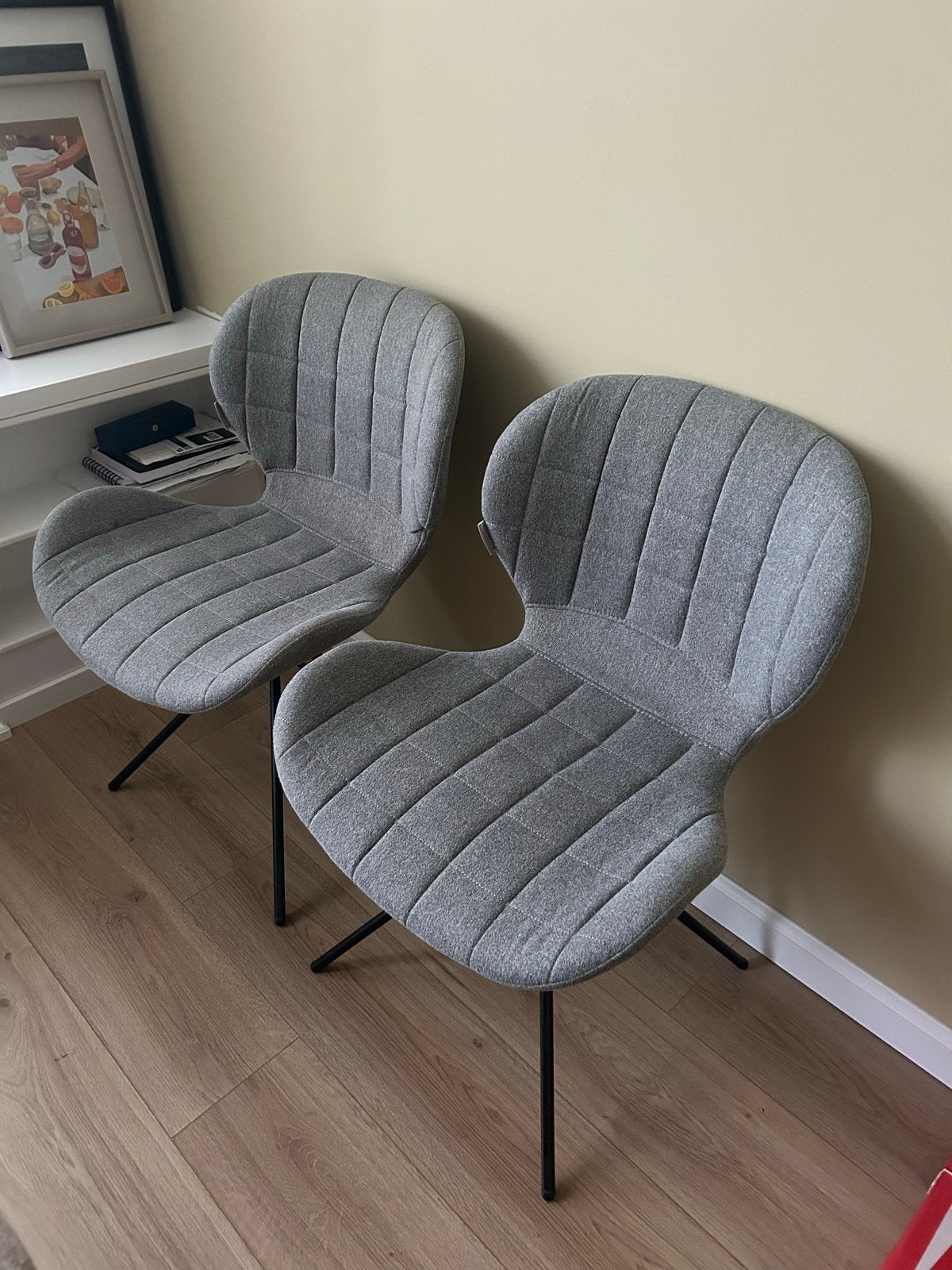 Zuiver OMG stoel lichtgrijs - set van 2, Huis en Inrichting, Stoelen, Ophalen, Twee, Zo goed als nieuw, Metaal