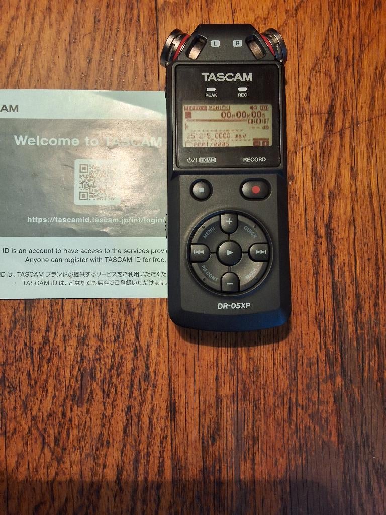 Tascam Digitale recorder met geheugenkaart, Ophalen of Verzenden, Zo goed als nieuw, Overige typen