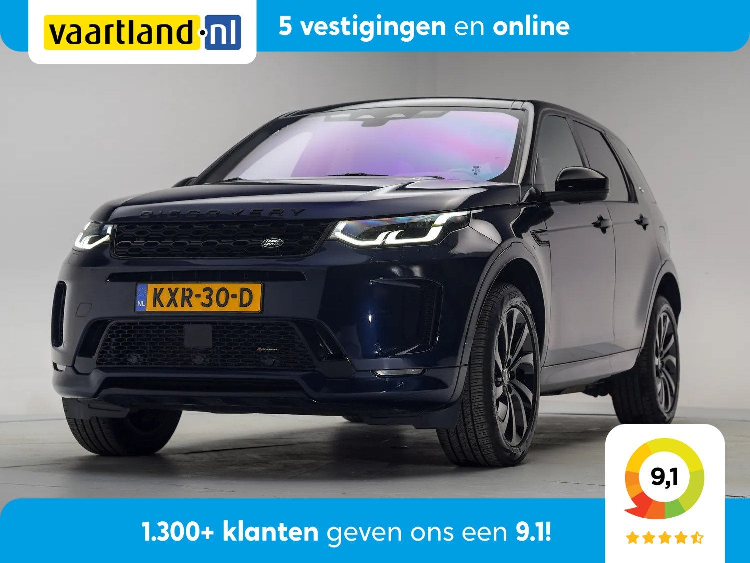 Land Rover Discovery Sport P300e PHEV AWD R-Dynamic SE [ Pan, Blauw, Discovery Sport, Leder, Bedrijf