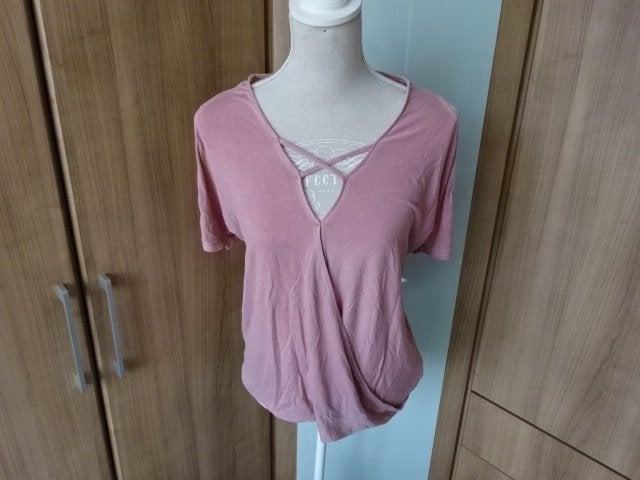 T-shirt met open schouders en opengewerkt decolleté / mt 38, Maat 38/40 (M), American Eagle, Ophalen of Verzenden, Zo goed als nieuw