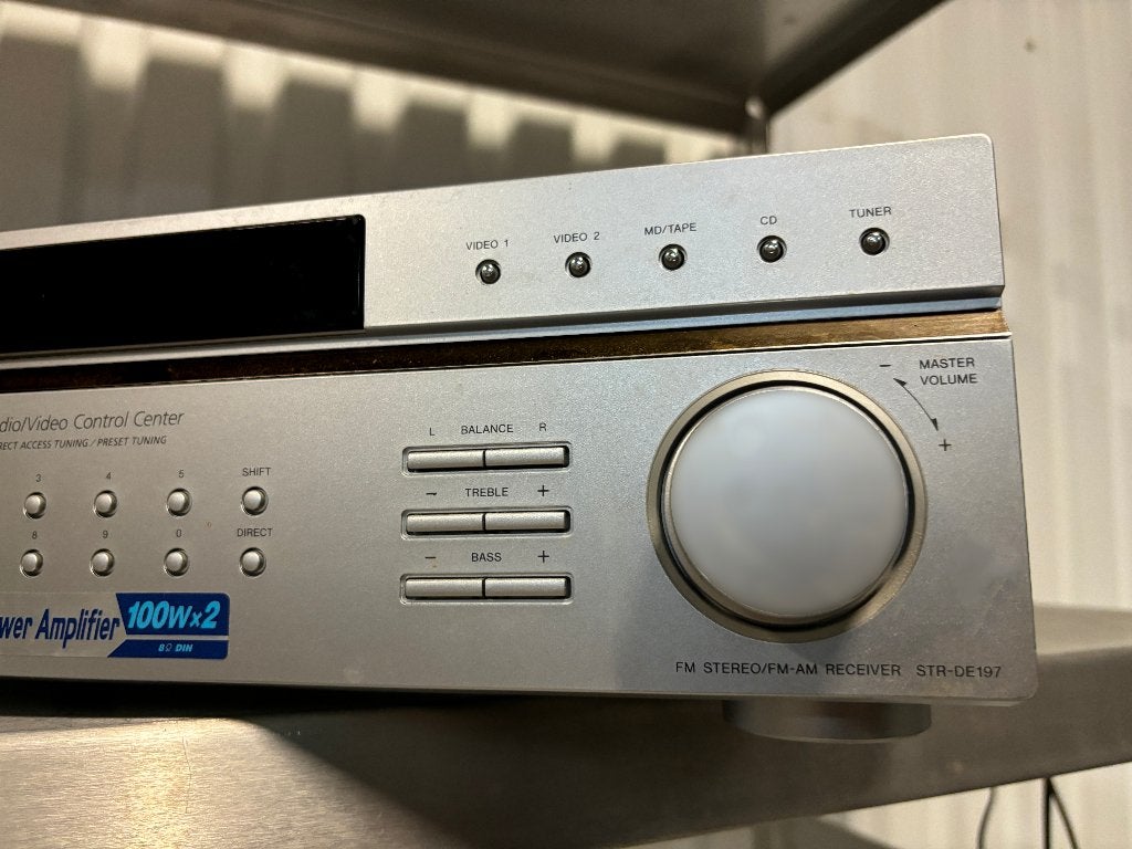 Sony STR-DE197 Stereo Versterker / Receiver (2x100W), Gebruikt, Ophalen of Verzenden, Sony, 120 watt of meer