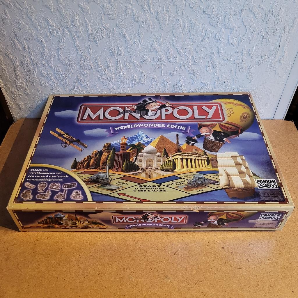 Monopoly Wereldwondereditie, Hobby en Vrije tijd, Gezelschapsspellen | Bordspellen, Vijf spelers of meer, Ophalen of Verzenden