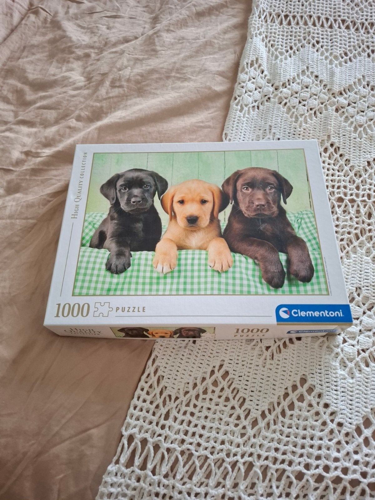 Clementoni Legpuzzel 1000 stukjes - Schattige Puppy's, Ophalen of Verzenden, 500 t/m 1500 stukjes, Zo goed als nieuw