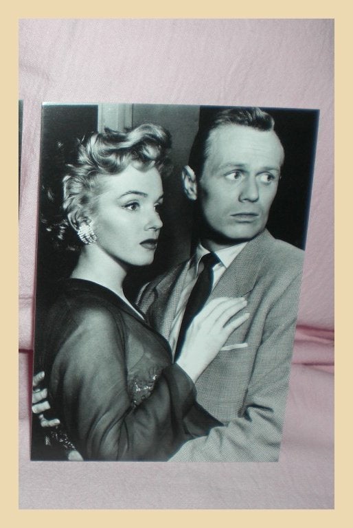 Ansichtkaart Marilyn Monroe, zwart wit, Verzamelen, Ophalen of Verzenden, 1940 tot 1960, Ongelopen, Sterren en Beroemdheden