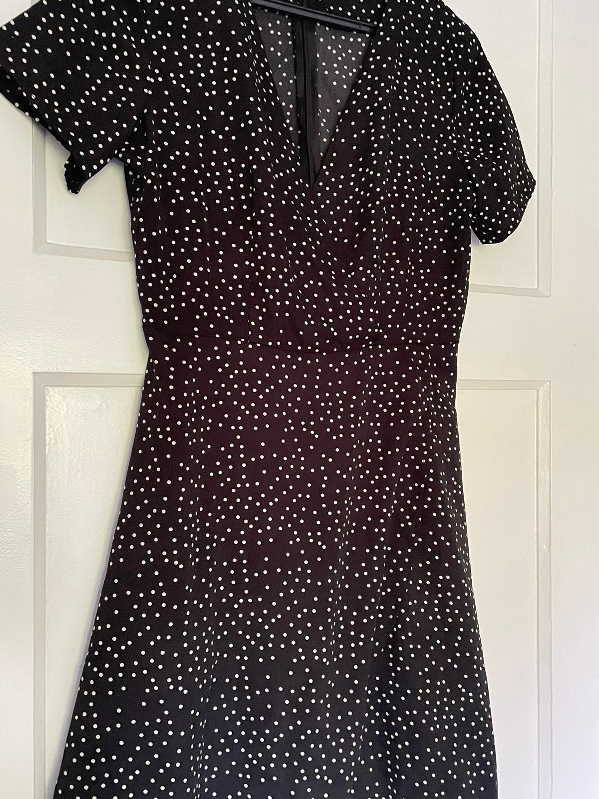 Jutka & Riska   zwarte zomer jurk mouw witte polkadots  M 38, Kleding | Dames, Jurken, Maat 38/40 (M), Zwart, Ophalen of Verzenden