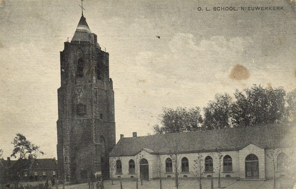 O.L. School, Nieuwerkerk - B-keus - ongelopen, Ophalen of Verzenden, 1920 tot 1940, Ongelopen, Noord-Brabant