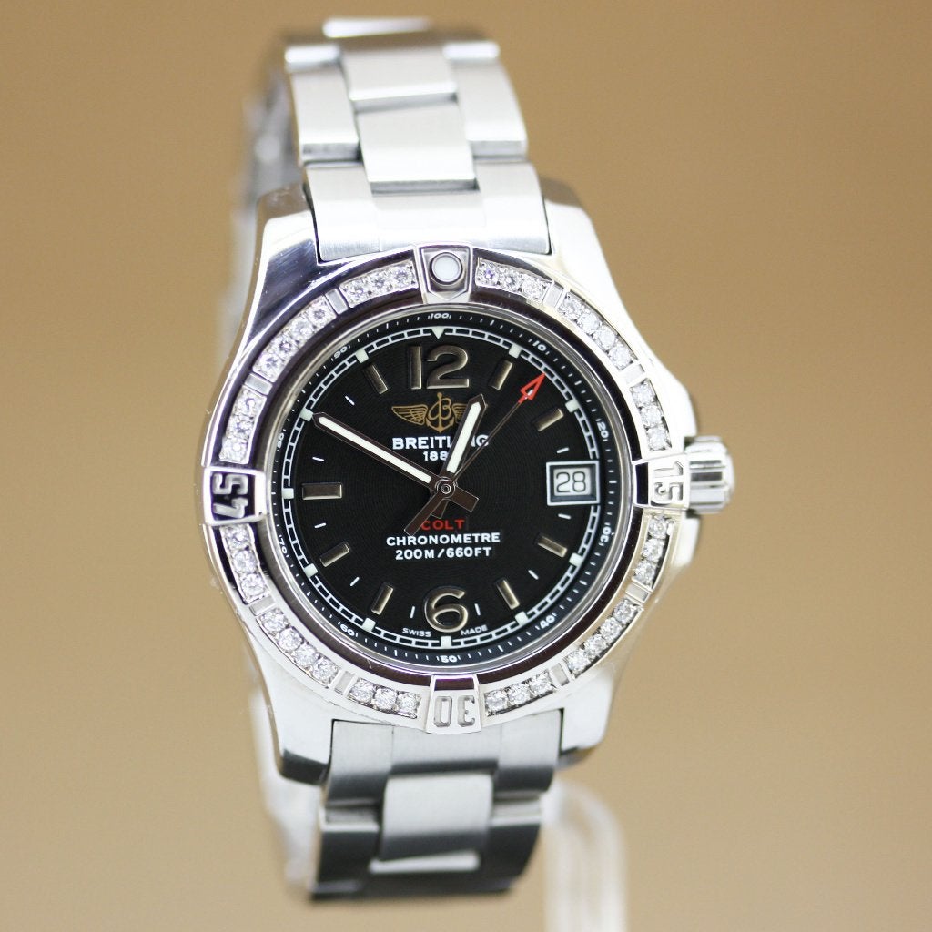 Breitling Colt Lady 33 A77388 Diamant 2017, Overige merken, Staal, Gebruikt, Staal