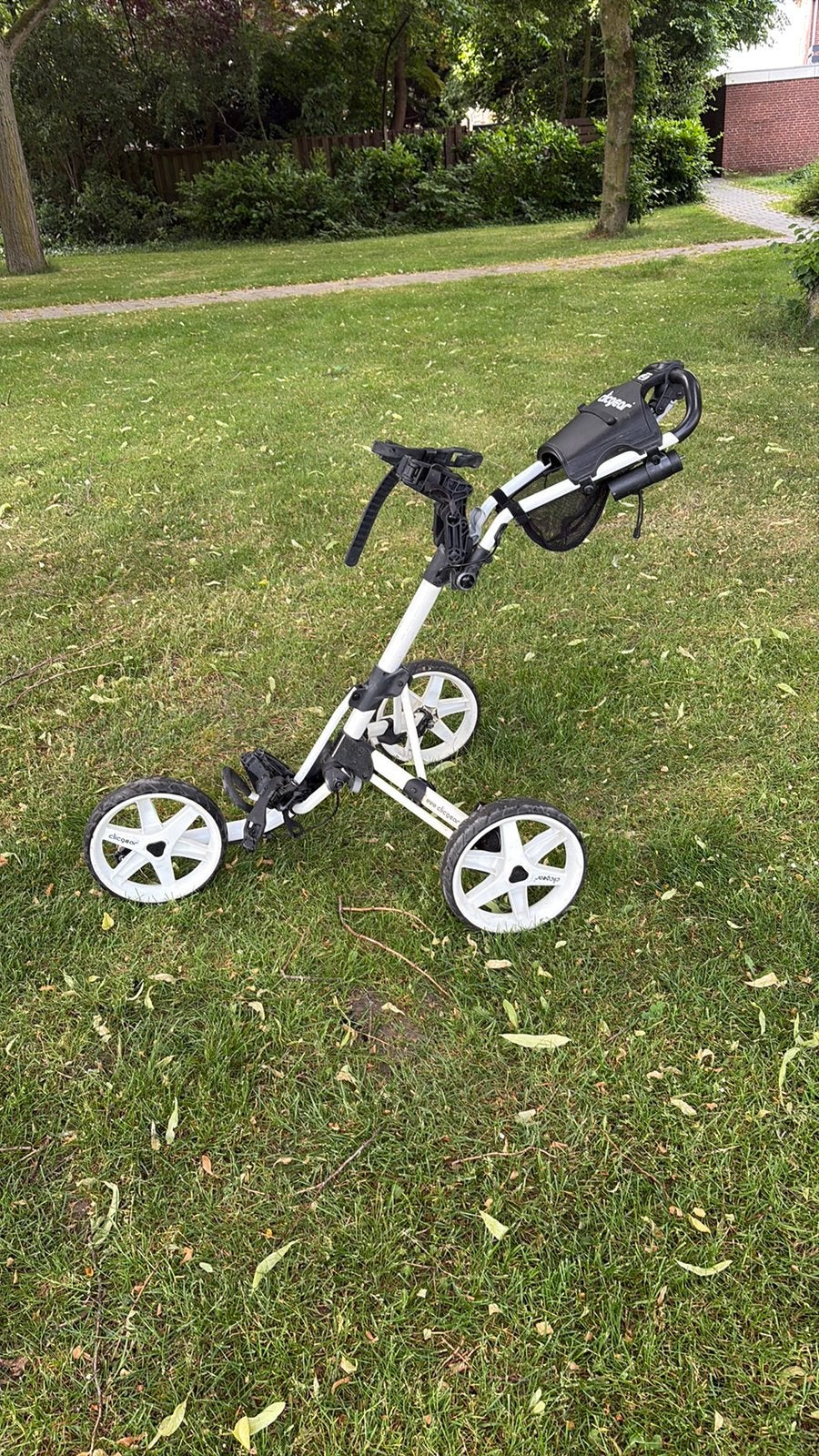 Clickgear 4.00. Wit golftrolley, Sport en Fitness, Golf, Ophalen, Zo goed als nieuw, Golfkar