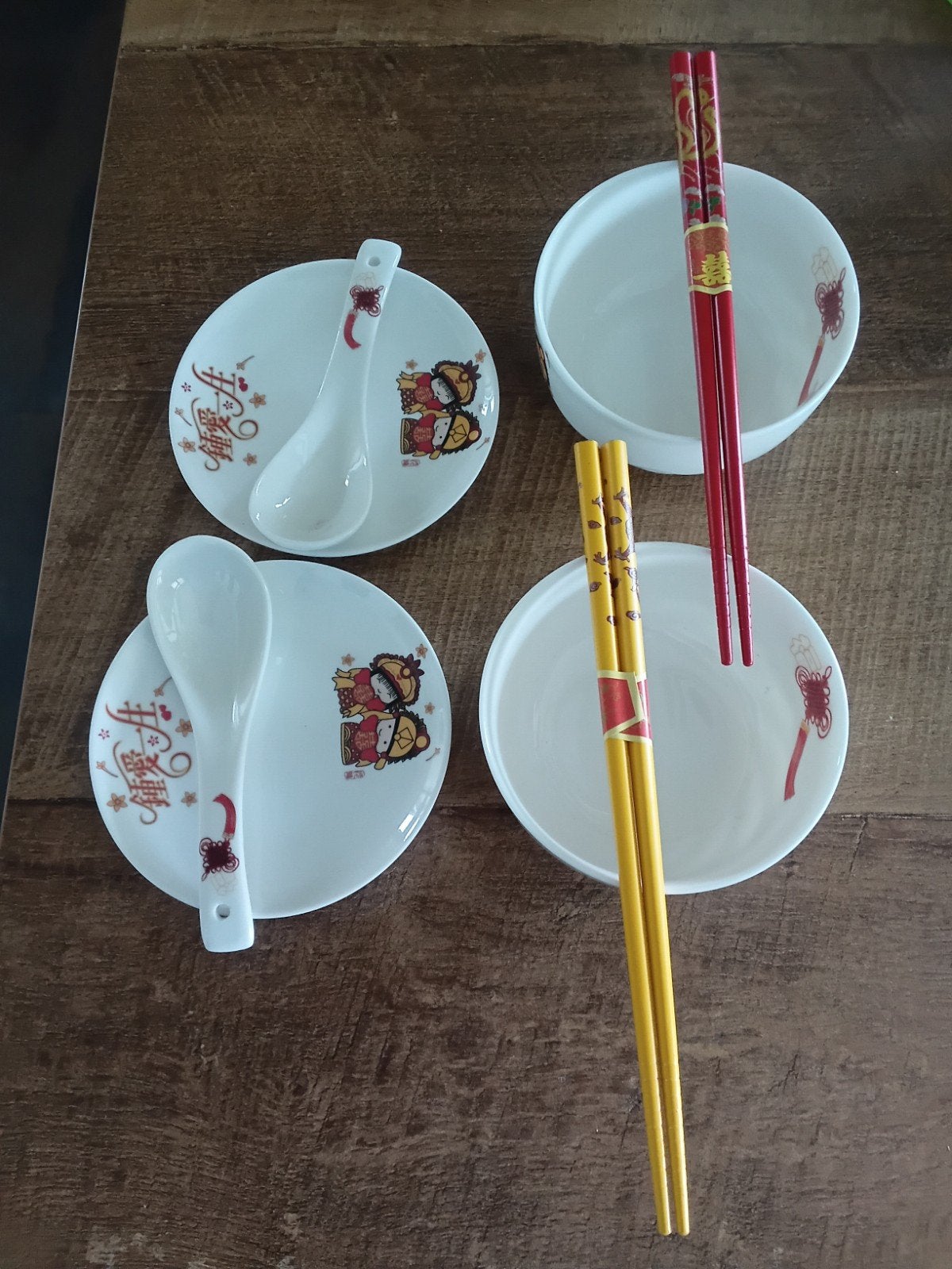 Chinees Porseleinen Rijst/Soepkommen Set - Nieuw, Ophalen of Verzenden